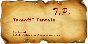 Takaró Pentele névjegykártya